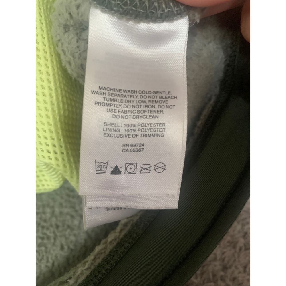 Columbia Sherpa Fleece Jacket Womens XL Sage Green Full Zip High Pile Soft - Picture 5 of 7